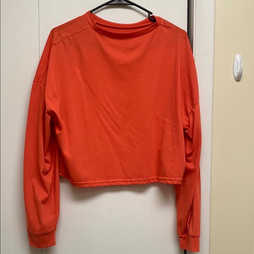 Women's Orange Long Sleeve Top